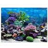Pssopp Poster di Sfondo per Acquario con Effetto 3D in PVC Poster di Sfondo per Acquario con Acquario nel Mondo Sottomarino per Acquario(61 * 41cm)