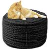 MOUHIV 6mm Sisal Corda per Riparazione e Sostituzione di Gatto Scratching Pilastro, Albero, Graffiare pad/Stuoia/kicker Giocattolo, Tubo/Scale involucro, Casa Decorazione, 6mm*100m, Nero