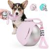 vsshe Borraccia per Cani Portatile, 285ml Bottiglia Cane Isolato in Acciaio Inox, Bottiglia d'acqua per cani con Pulsante di Blocco, Design a prova di perdite, per Cani Gatti, Bere all'aperto Pet,Rosa