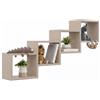 KUBUTKU Scaffale decorativo da parete con 4 ripiani, 109 x 57 x 18 cm, design scandinavo moderno, per soggiorno, cucina, ufficio, camera da letto, bagno, libreria (cashmere)