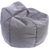 pomodone Pouf Poltrona Conchiglia da Interno/Esterno Poltrona sacco per sedersi da Interno/esterno Antimacchia Lavabile con maniglia trasportabile 87x59x40 pouf Grigio Chiaro