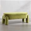 Ya-Home Pouf Contenitore in Vellutto per Camera da Letto/Soggiorno, Verde