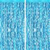 G2PLUS 2 Tende con Frange a Onde Blu,Tenda Decorativa Metallizzata