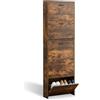 CATAVANA Scarpiera salvaspazio slim 60 cm in legno bianco, scarpiera da ingresso con 5 ante, scarpiera 15 paia, design moderno alto e stretto, ideale come portascarpe ingresso