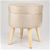 VEA SRL Pouf contenitore Tortora CLOUD, 36x36x43 cm Salotto e camera da letto, Panca contenitore e sgabello poggiapiedi CLOUD (TIA 56219)