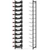 Giantex Portabottiglie di Vino da Parete per 12 Bottiglie, Scaffale Vini in Metallo a Parete, Portabottiglie di Vino Resistente alla Ruggine (22 x 13,5 x 145 cm)