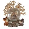 SHALOM - Decorazione Natalizia Palla di Vetro E Albero della Vita. Diametro 4,5 Cm E Altezza 8,5 Cm