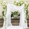 Alaoo Drappeggio di Arco di Nozze, 130CMx550CM,Bianco | Tessuto Drappeggiato per Arco Nuziale, Tessuto di Tulle Chiffon, Adatto per Matrimoni, Cerimonie, Feste, Decorazioni Sceniche