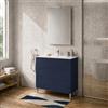 Inbagno Mobile da bagno a terra 100 cm Blu - 3 cassetti con piedini e lavabo Tierra