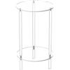 Generico Clear Acrylic Round Side Tables, Modern Accent Tables, Adorable Small Lightweight End Table for Living Room, Bedroom, Offices, Home Interior and Display Use, Transparent