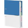 KOKUYO Quaderno a spirale con 5 scomparti per materie, Campus, 110 fogli A4, quaderno ricaricabile con schede divisorie, quaderno da college a righe per lavoro e scuola, per prendere appunti, Blu
