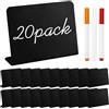 Yoodriy Set 20 Mini Lavagne 10x7.5cm con 3 Pennarelli, Lavagnette Cancellabile Doppia Faccia per Segnaposto Prezzi Buffet, Ideale Matrimonio Feste Bar Pasticceria (L-shape)