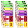 NQEUEPN 900pz/6 Confezioni Cartellini Sign Here con Dispenser, Colore Fluorescente Foglietti Adesivi Sign Here Facili da Pubblicare Adesivi con Freccia per Scuola Ufficio Quaderno (Rosso, Giallo)