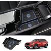 LUWU Compatibile con Volvo XC60 XC90 V60 S60 V90 S90 2018-2024 2025 Cassetto portaoggetti per console centrale con tappetino antiscivolo XC60 XC90 Accessori (Blu)