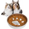 LEPGUYO Ciotola per Cani Inox 22cm, Ciotola Anti-Gluttonia Impronta Zampe Antiscivolo, Lavabile in Lavastoviglie per Piccoli e Medi Cani
