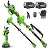 TaskStar Forbici Potatura a Batteria con Asta Telescopica: 2 in 1 Forbici Potatura Elettriche per Jardinage- 2 * 4,0Ah Batterie, Lama SK5 Extra, 2 Modalità, Taglio 40mm per Alberi e Fiori