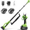 TaskStar 2 in 1 Forbici da Potatura a Batteria: 30mm Forbici Potatura Elettriche con Asta Telescopica 2,5mm, 2 Batterie da 4000mAh, Motore Brushless, Lama SK5 Extra, 3 Modalità di Taglio per Giardino