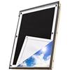 johgee Tenda Oscurante Termica per finestre e lucernari | Protegge dal Calore | Compatibile con finestre VELUX GGU GGL GPU GPL GHU GHL GTU GTL GXU GXL (senza foratura con ventose, 48x75cm)
