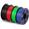 ANYCUBIC Filamento PLA ad Alta Velocità per Stampante 3D 1,75 mm, Stampa 10 Volte più Rapida, Precisione Dimensionale +/- 0,02 mm, Identificazione Intelligente, Nero, Rosso, Verde Brillante, Blu 4KG