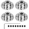 LALAGO 4 Pcs Flange di Accoppiamento, Modello con Guida Rigida, Raccordi per Albero/Asse, Flangia Accoppiamento Connettore con Viti per Fai Da Te e Motori di Modellini Radiocomandat (10mm)