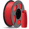 ANYCUBIC PLA Filamento per Stampante 3D, Identificazione Intelligente Filamento PLA per Stampante 3D 1,75 mm Precisione Dimensionale +/- 0,02 mm(Texture Rosso,1KG)