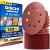 S&R 120 Dischi Abrasivi 125mm velcrati Carta Vetrata Levigatrice Rotorbitale Eccentrica di Tutte le Marche. Fogli Grana 120. Dischi Abrasivi 8 fori x Legno Metallo Vernice