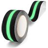 XFXIA Nastro Adesivo Antiscivolo Nero Nastro Antiscivolo 10cm*5m Strisce Antiscivolo Per Scale Interni/Esterni (5m*50mm, fluorescenza)