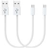 NIBIKIA Cavo USB C corto [0.3M 2Pezzi] 3.1A Cavo USB Type-C Ricarica Rapida Nylon Cavo Tipo C per iPhone 16/15/Pro/Plus/Pro Max,Galaxy S24/S23+/Ultra/S22,iPad Pro/Air