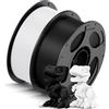 ANYCUBIC Filamento PLA ad Alta Velocità per Stampante 3D 1,75 mm, Stampa 10 Volte più Rapida, Precisione Dimensionale +/- 0,02 mm, Identificazione Intelligente, Perla Nero, Bianco Brillante 2KG