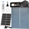 CHAMUTY Grande lembo automatico per pollo, a energia solare, con timer, pannello solare da 7 W, display LCD, telecomando, porta automatica pollaio, protezione antibloccaggio