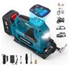 Haedswer Compressore d'aria digitale a batteria 150 PSI con luce di lavoro a LED e funzione di arresto automatico, pompa ad aria elettrica per auto, moto, bici e palline sportive, con batteria da 3,0 Ah e