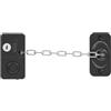 HanOaki Serratura di sicurezza per ingresso porta con allarme da 120 dB per la sicurezza dei bambini, catena in metallo ricaricabile USB per porte d'ingresso di casa (nero)