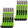 ToolSpace Set 10 Taglierini Professionali Cutter Lama Diciotto Millimetri Acciaio Inox Impugnatura Ergonomica Blocco Sicurezza Taglio Preciso Cartone Carta Da Parati Qualita Professionale Garantita