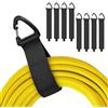 AIRUEEK Organizzatore per Cavi, Organizer Garage (8 pz), Cinghie con Fibbia Triangolare da Appendere alle Pareti. Ideali per Ordinare Cavi, Fili, Corde, Tubi a Casa, in Garage