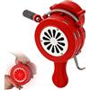 ADEMOKE Sirena a manovella,100dB Allarme a manovella portatile,Sirena manuale,Sirena portatile a manovella per emergenze e sicurezza industriale,Allarme antincendio domestico,Rosso