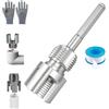 Generic Chiave per tubi dell'acqua 4 in 1, strumento integrato per filettatura interna ed esterna, strumento di maschiatura e filettatura per tubi dell'acqua da 1/2 pollici e 3/4 di pollice (3/4)