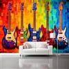 Generic Carta da parati Musica Chitarra Elettrica 200 x 140 cm, Poster Foto Murale Carta da Parati Decorazione Parete Soggiorno Camera da Letto Cameretta per Bambin, Colorato