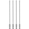 QUARKZMAN 4Pz Punte Cacciavite Esagonale con Estremità Sferica 3mm (H3.0) 1/4 Gambo Esagonale 150mm (6) Lungo Punta Inserti per Avvitatore Magnetiche Testa Sferica Acciaio S2 Grado Metrica