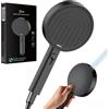 BOTC Soffione Doccia Alta Pressione, 135mm Grande Telefono Doccia, Nero