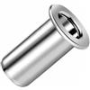 Keple M10 Dadi per rivetti ciechi aperto a corpo tondo con gambo cilindrico a testa Cupola, 10mm dado rivettato in acciaio zincato, rivetto per acciaio, lega, rame, plastica (50 pcs.)