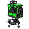 TOPWAY Livella Laser Autolivellante Verde 3x360°, 3D Livello Laser 12 Linee, Strumento Laser per Pavimento con Modalità a Impulsi e Blocco Pendolo per Interno ed Esterno, 1 Batterie Incluse