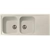 Generic Lavello cucina Provenza bianco antico jasmine 116 x 50 cm 2 vasche e gocciolatoio Made in Italy