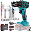 Cexovil Trapano Avvitatore a Batteria 21V, 2 Batterie 2,0 Ah