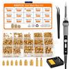 ToyGem Kit da 450 inserti filettati M2-M8 con saldatore 60 W per stampa 3D
