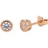 TOM TAILOR - Orecchini da Donna in Argento 925 - Placcato Oro rosa/Dorato - con Zircone - Orecchino a Perno a Cerchio - TT-E0029