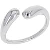 TOM TAILOR - Anello da Donna in Acciaio inox - Argentato - Design a Goccia - TT-R0026