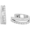 TOM TAILOR - Orecchini da Donna in Argento 925 - con Zircone - Creoli Doppio - TT-E0017