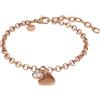 TOM TAILOR - Bracciale da Donna in Acciaio inox - Rosé - con Corniola - Ciondolo a Cuore - TT-B0028