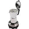 WDRENTOOL Macchina per caffè espresso con piastra riscaldante elettrica, 500 W, in alluminio, per forno a gas, fornello elettrico, fornello in ceramica e fornello da campeggio (6 tazze)