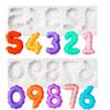 Shntig Stampi in silicone a forma di numeri, per mousse, torte, decorazione, strumento di cottura per realizzare cioccolato, fondente, dessert, palloncini numeri, stampo in silicone per dessert